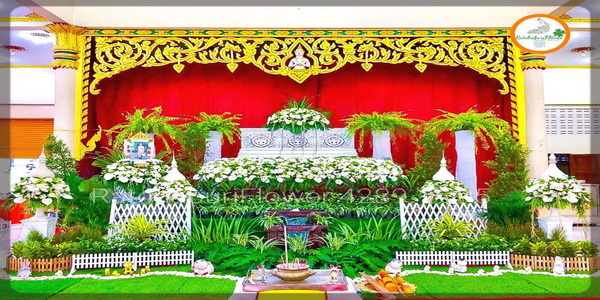 สวนดอกไม้หน้าศพ & ดอกไม้งานศพแบบสวนสวยๆ แบบที่ 19